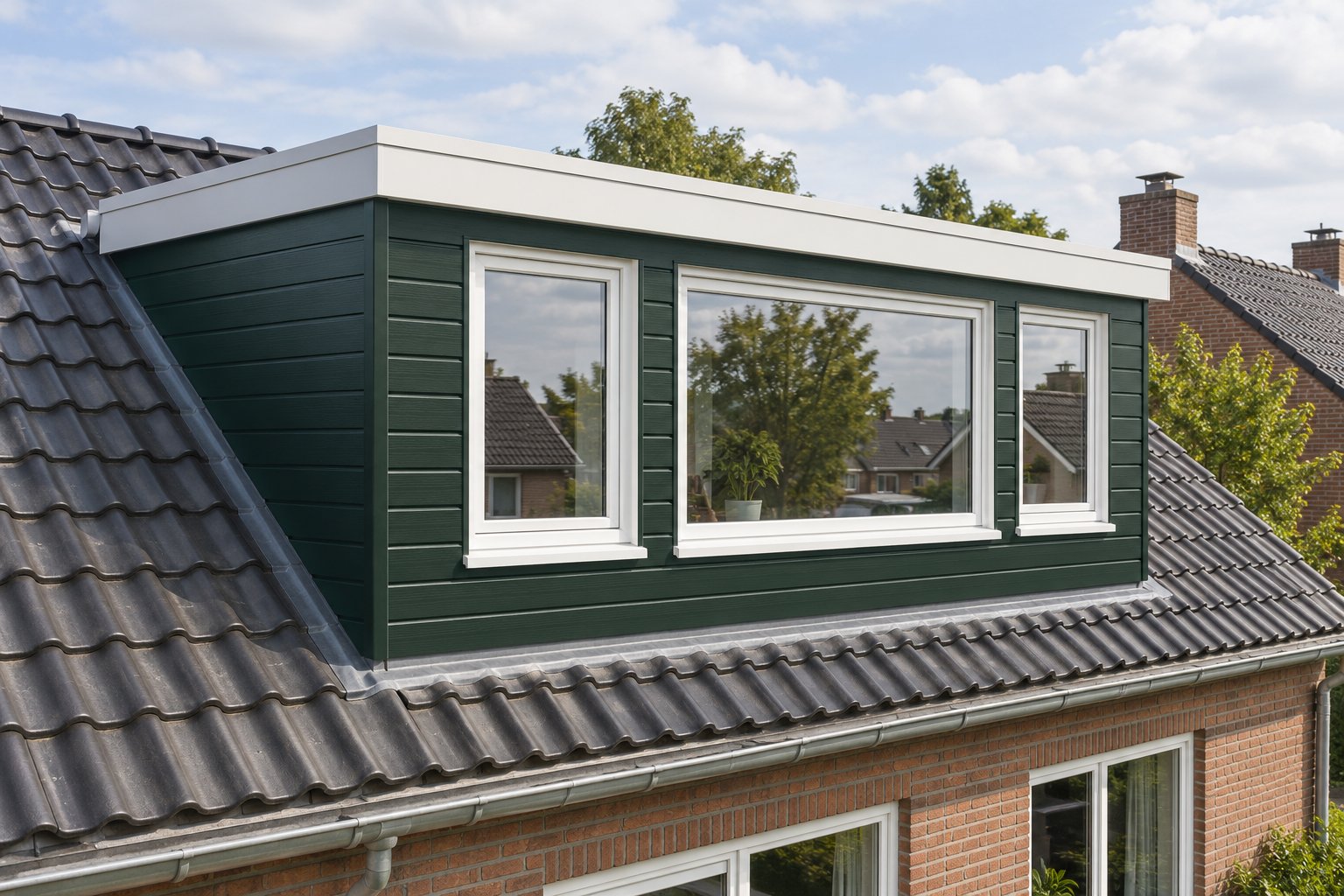 Dakkapel bekleed met Keralit, nooit meer schilderen